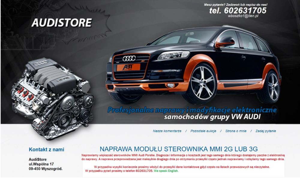 Naprawa czytnik mmi audi A6 A7 A8 Q7 A4 A5