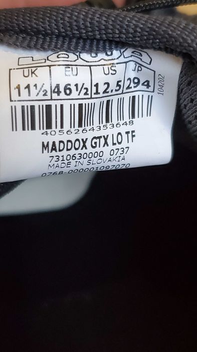 Тактические кроссовки LOWA Maddox GTX LO Wolf. Оригинал. 42