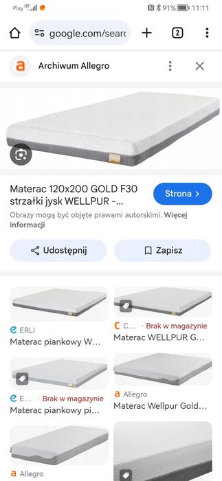 Materac gold f30 plus mata ochronna
