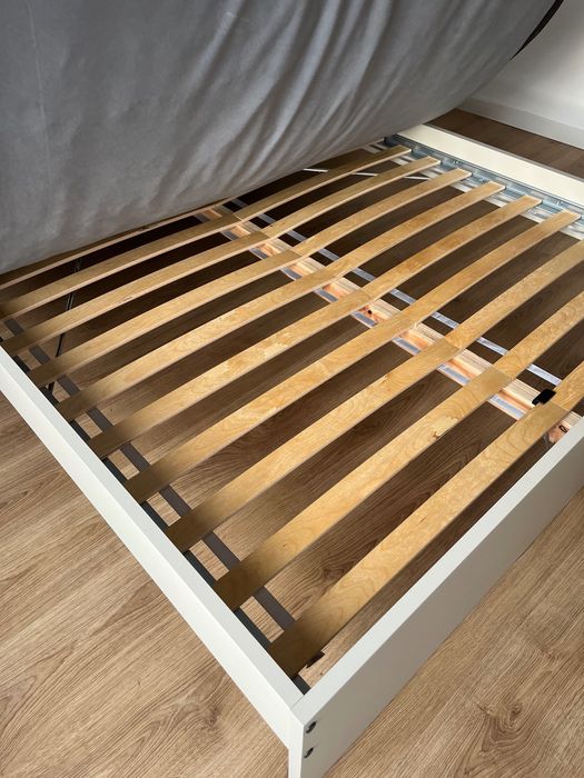 Cama IKEA GURSKEN + Estrado LURÖY + Colchão VESTERÖY (140×200)