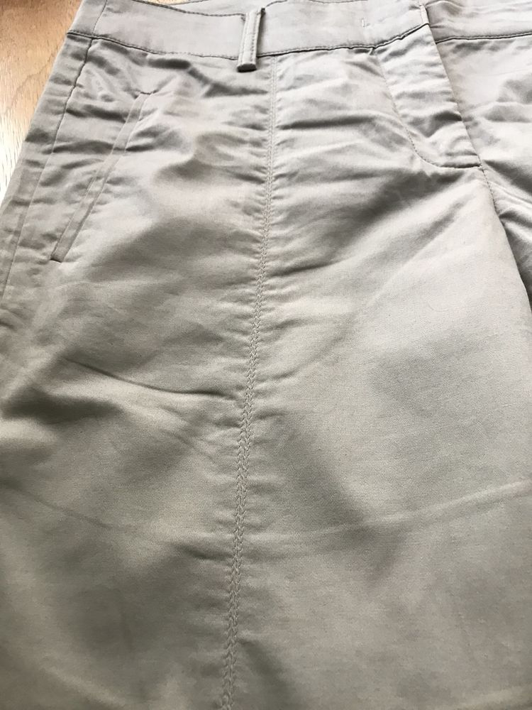 Srebrzysto-szare spodnie Solar 38 prosty krój
