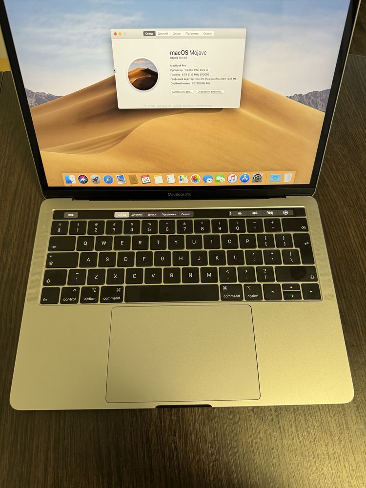 Macbook Pro A2159 2019 Touchbar Чудовий стан не крутився