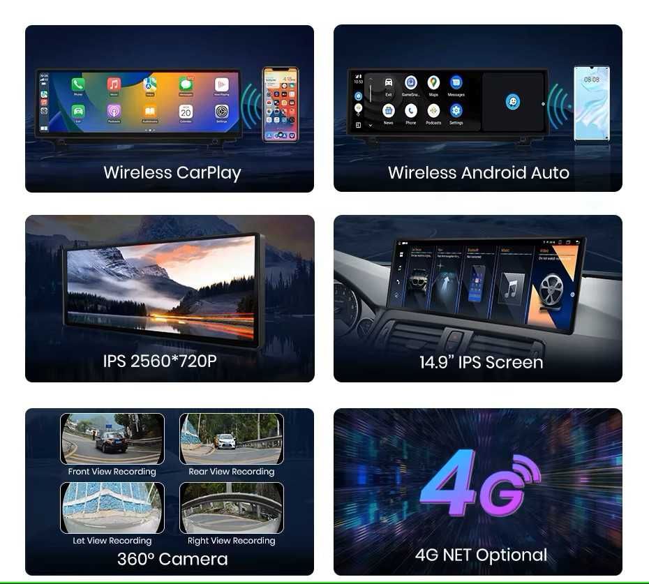 Radio BMW F10, F11 android 14,9" - wersja 8GB+128GB CIC