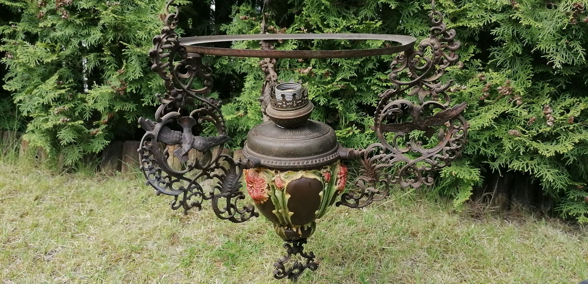 Lampa wisząca metal antyk DITMAR Austria