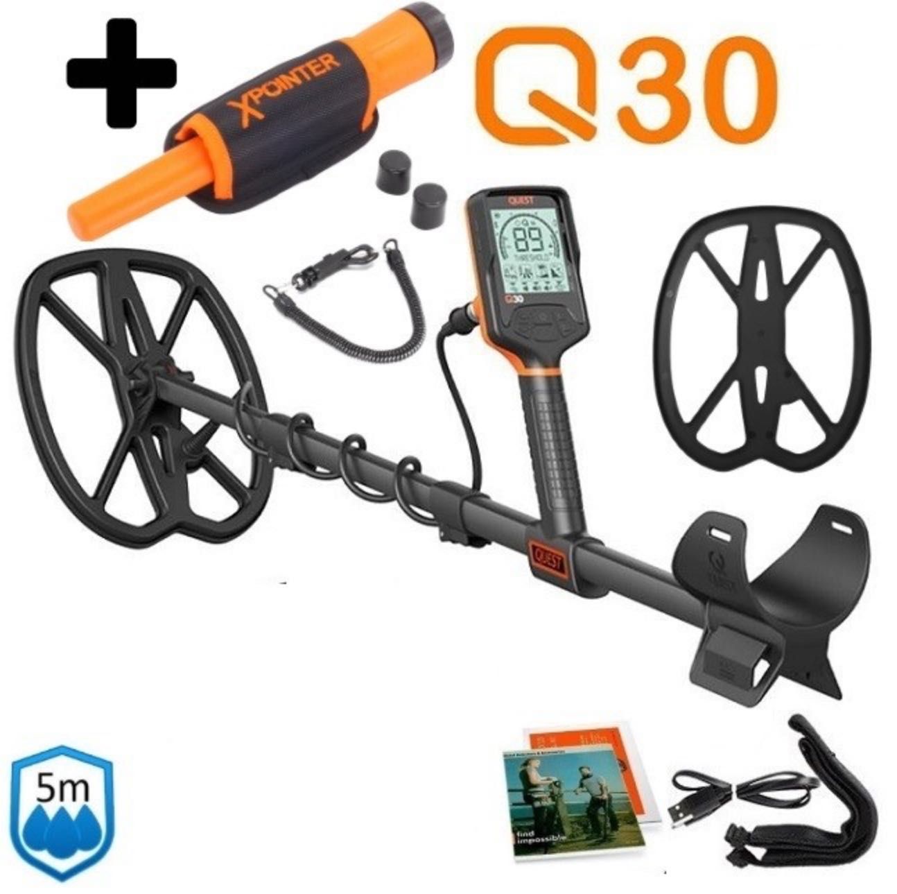 Wykrywacz metali Quest Q30 + XPOINTER LAND PINPOINTER