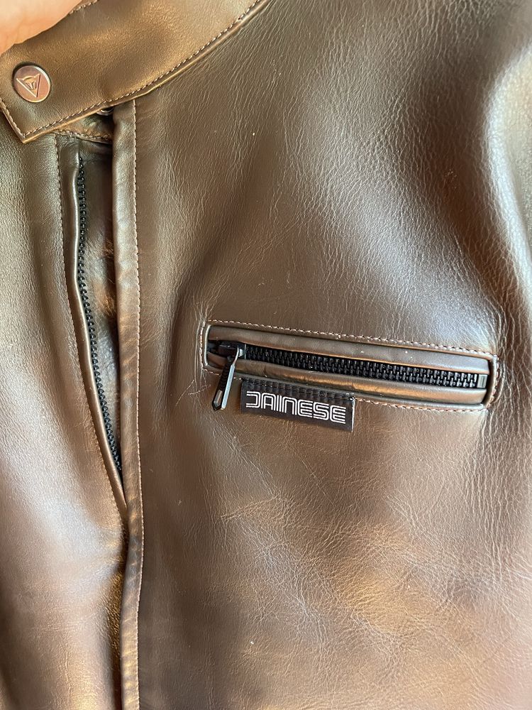 Casaco para mota de couro Dainese - tamanho 52