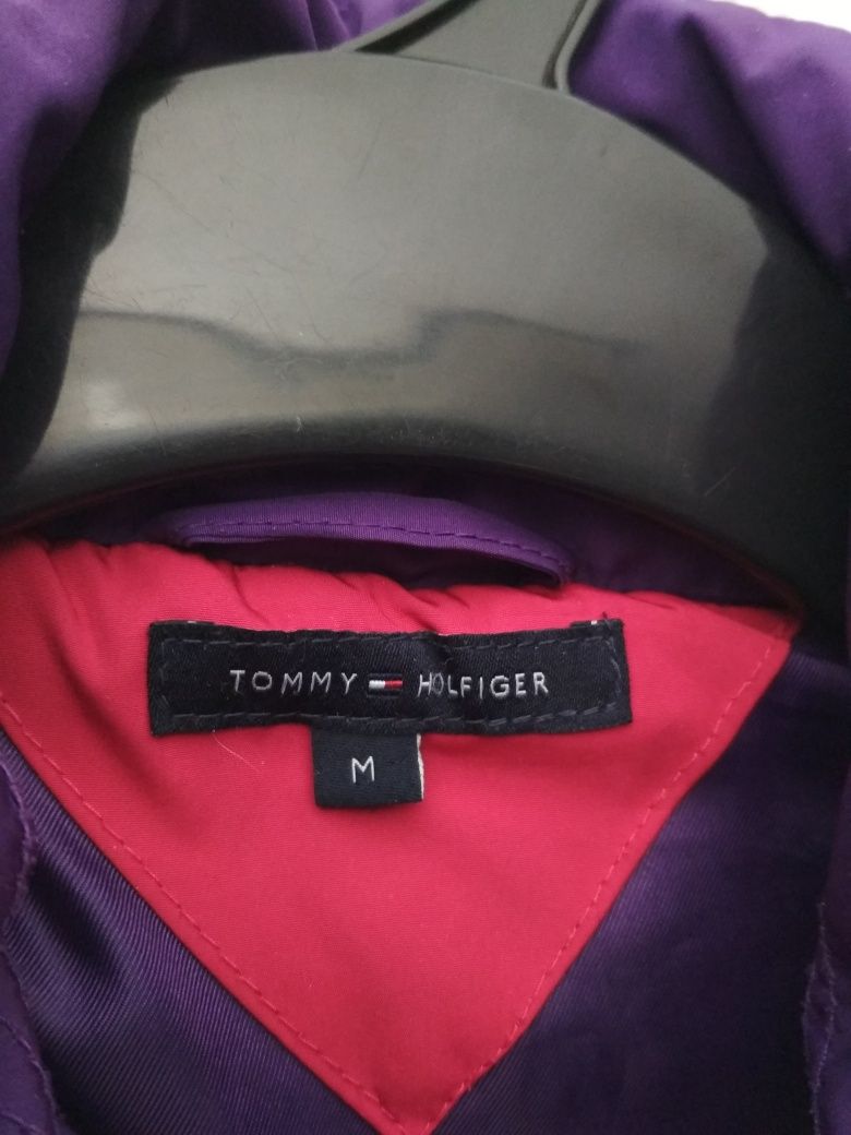 Tommy Hilfiger puchowa fioletowa kamizelka M