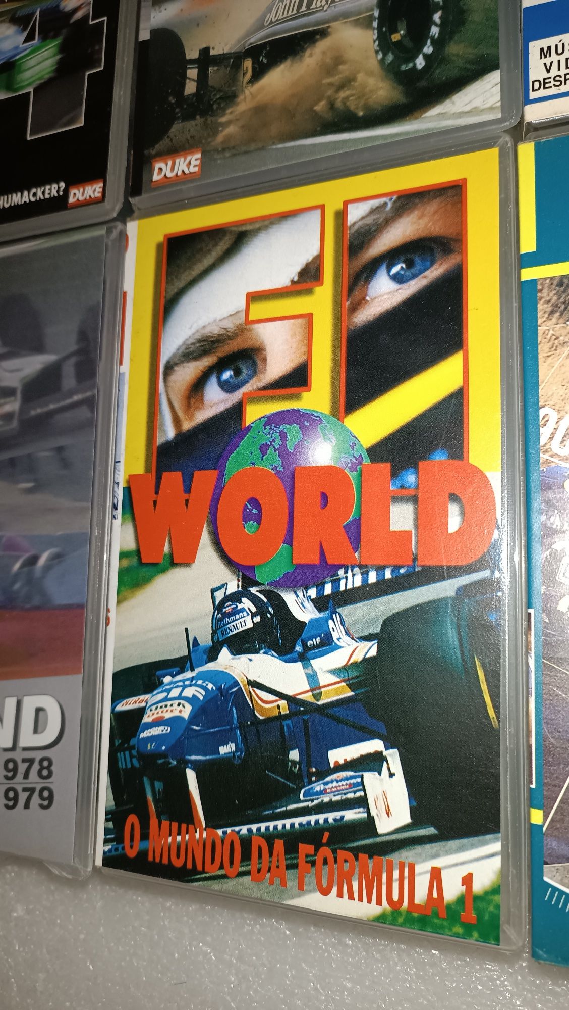 6 antigas cassetes oficiais VHS Formula 1 e Rally