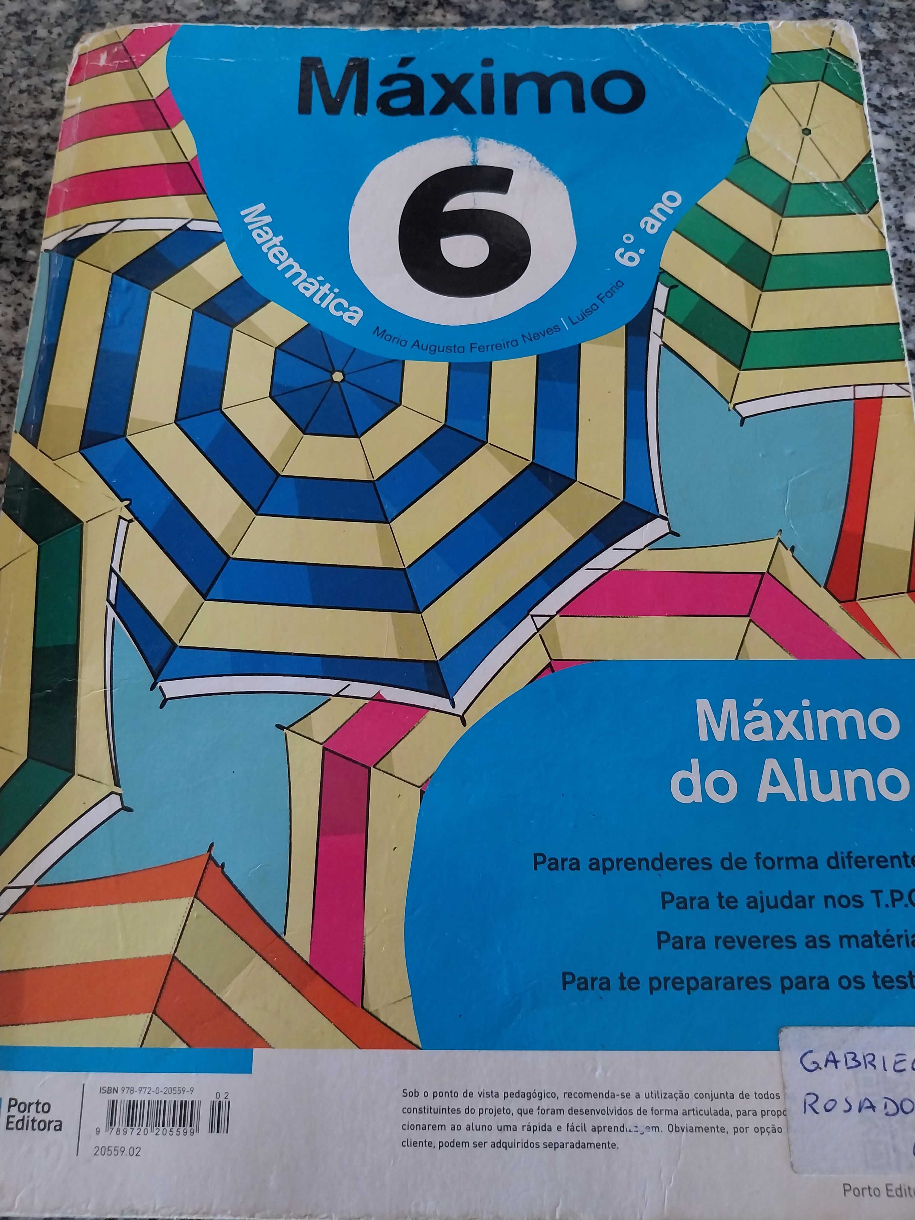 Caderno de fichas de matemática 6° ano