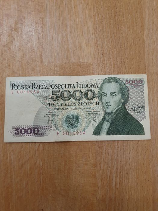 Banknot 5000 zlotych PRL