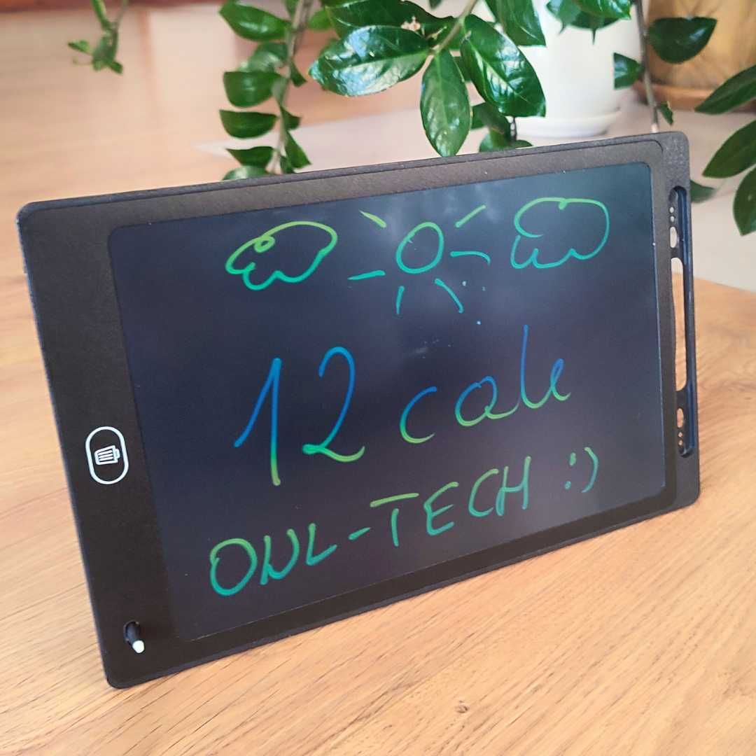 Tablet graficzny XXL do rysowania 12" tablica LCD znikopis multikolor