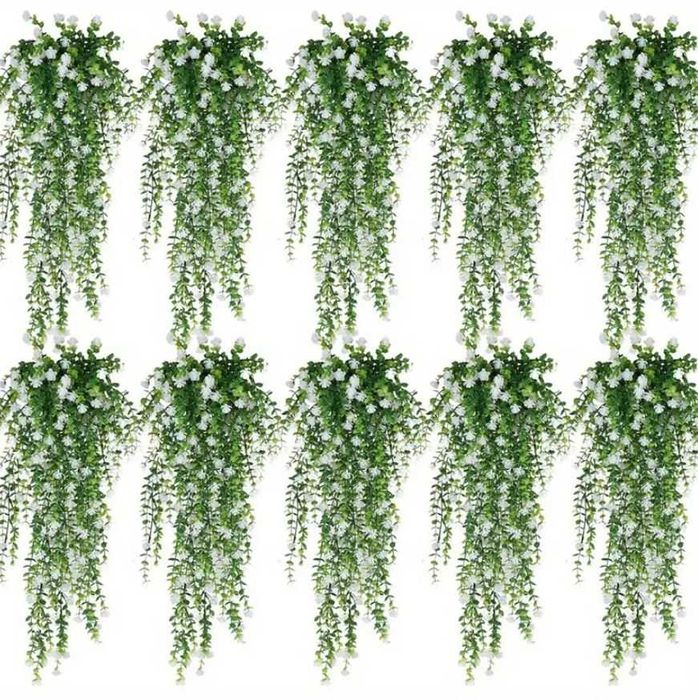 10 SZTUK 75cm Sztuczne Kwiaty BUKSZPAN BLUSZCZ wiszące KAMELIE h224