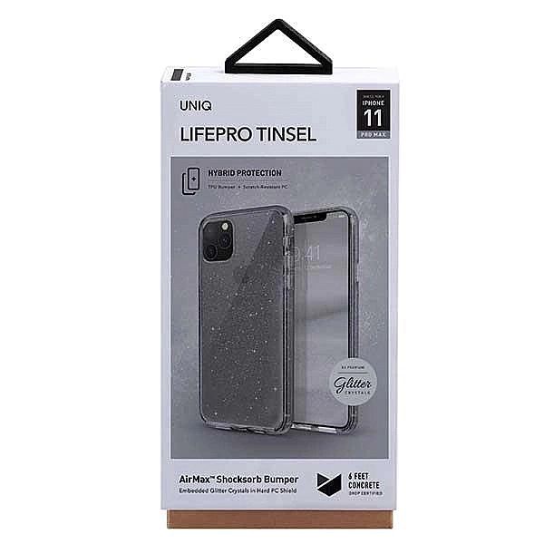 Etui Uniq LifePro Tinsel na iPhone 11 Pro Max - czarne