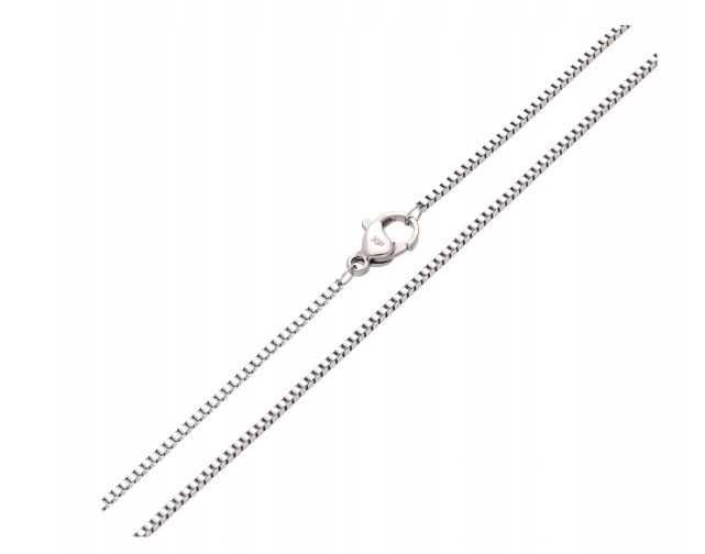 Łańcuszek SREBRNY stal CHIRURGICZNA KOSTKA 60cm/1,3cm L194