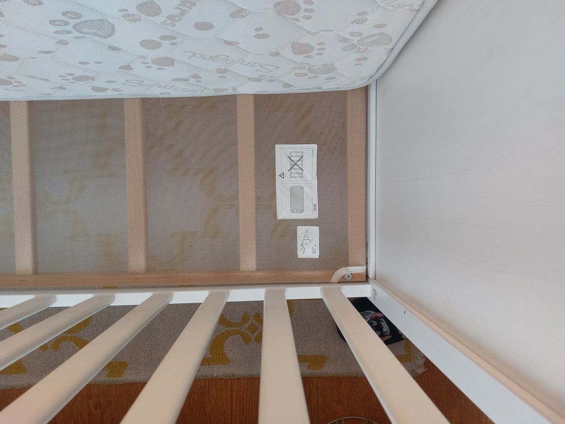 Cama de grades Sundvik com colchão