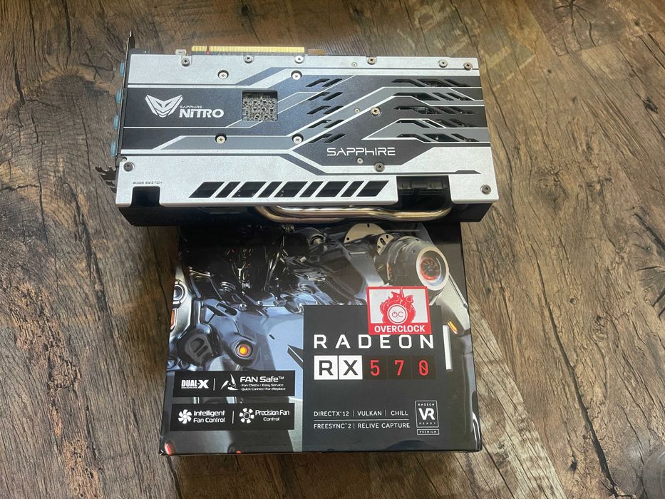 Rx 570, 580 8Gb Sapphire Nitro+. Відеокарта ігрова.