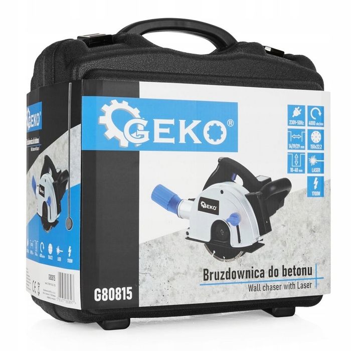 Elektryczna Bruzdownica Do Betonu Ze Wskaźnikiem Laserem 2 Tarcze 1700