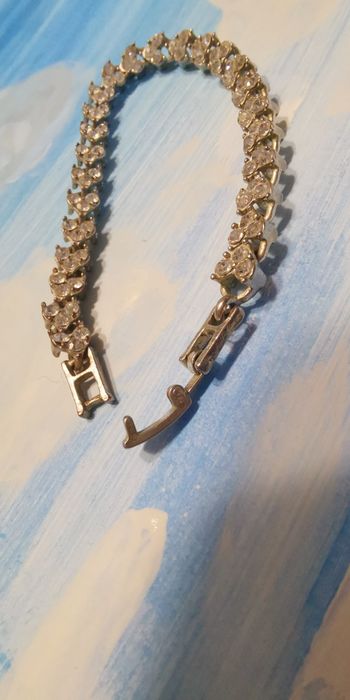 Браслет-Доріжка "Серця" з блискучими кристалами – Елегантна Класика