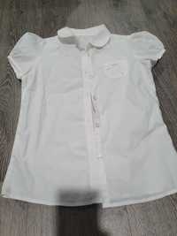 Біла рубашка на дівчинку 7-8 років, р. 122-128