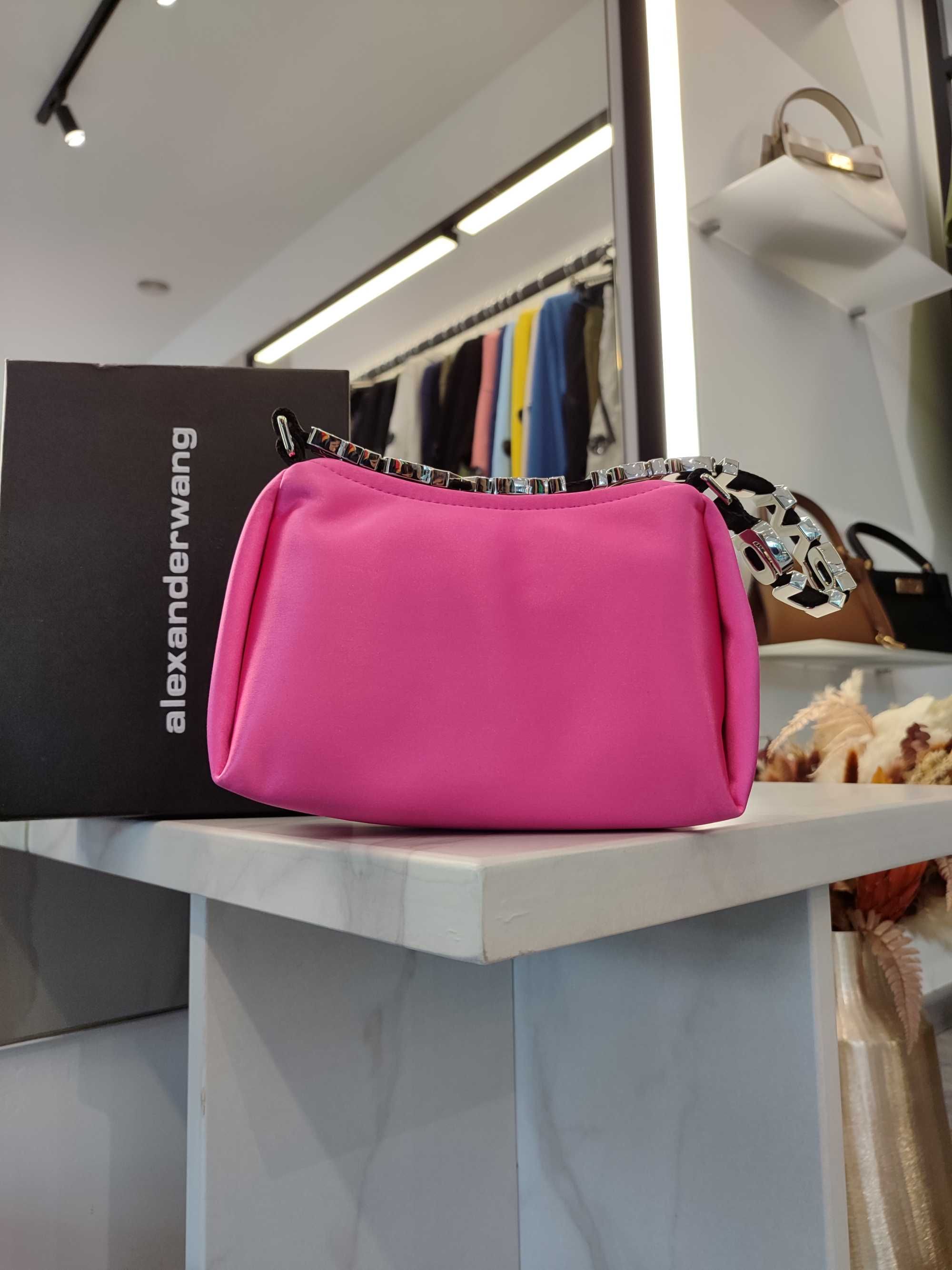 Сумка Alexander Wang Marquess Micro Bag Satin Pink