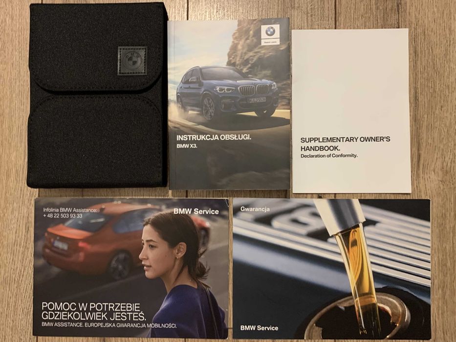 BMW X3 G01 Polska instrukcja obsługi oryginalna BMW OE w Etui