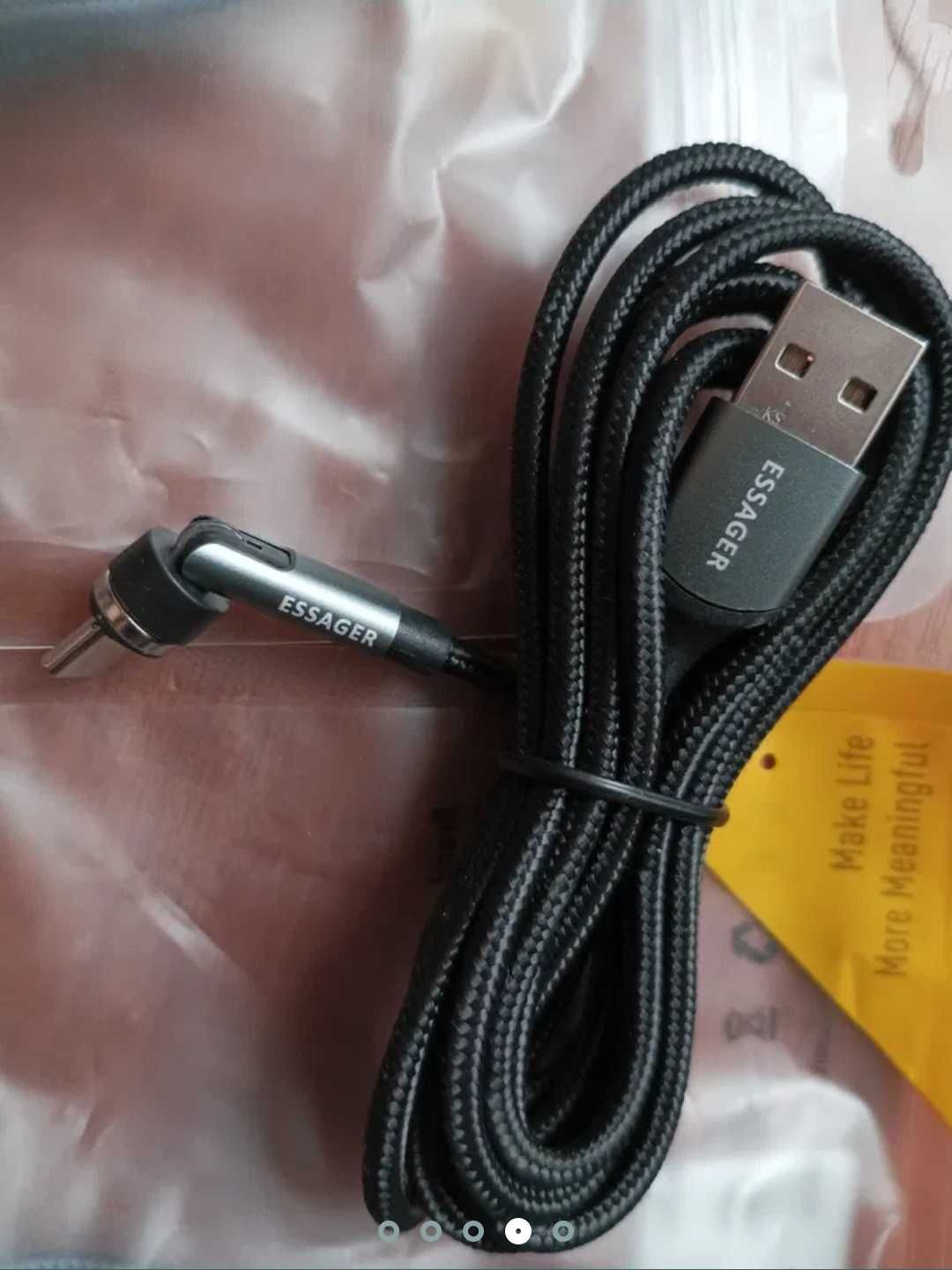 Магнітний Кабель Essager 3A  Кутовий USB Type C, MicroUSB, iPhone