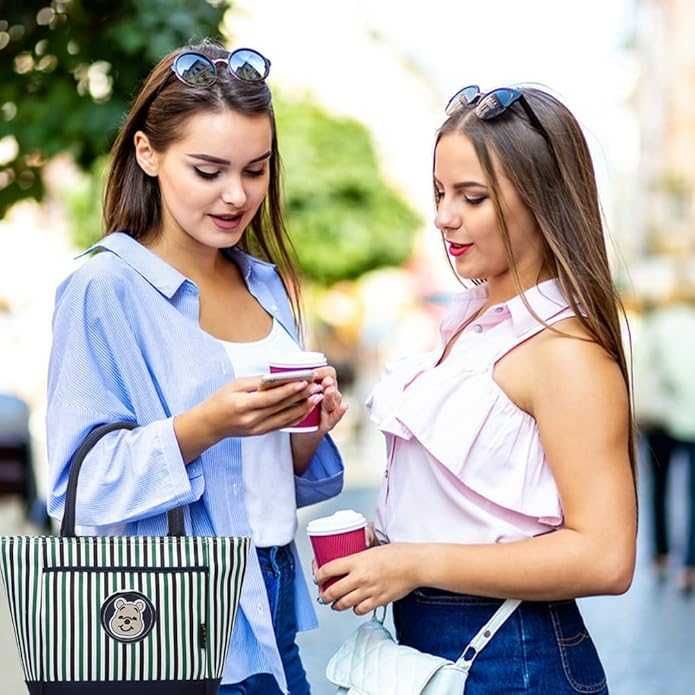 CW31 Mini Shopper Mała Torebka Wodoodporna Materiałowa Poręczna Misiu