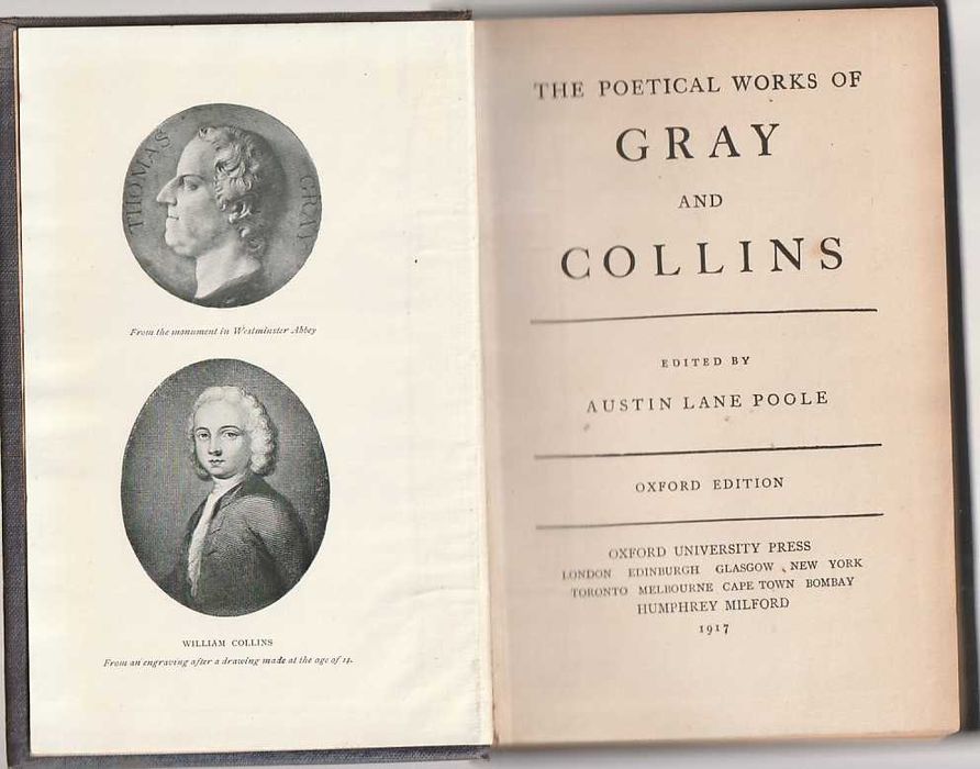 The poetical works of Gray and Collins-Thomas Gray; William Collins