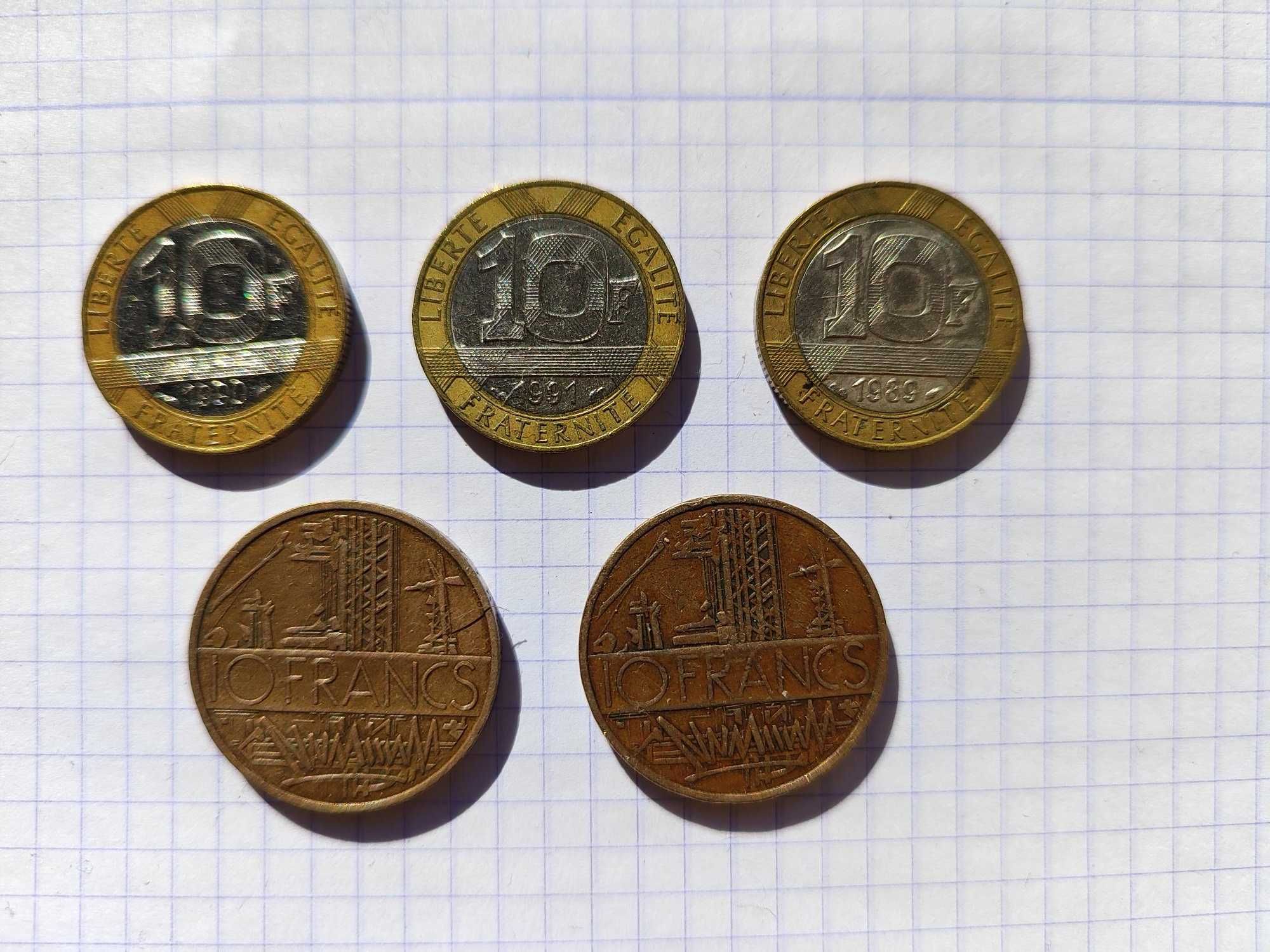 Lote de 29 moedas de França pré euro (todas diferentes)