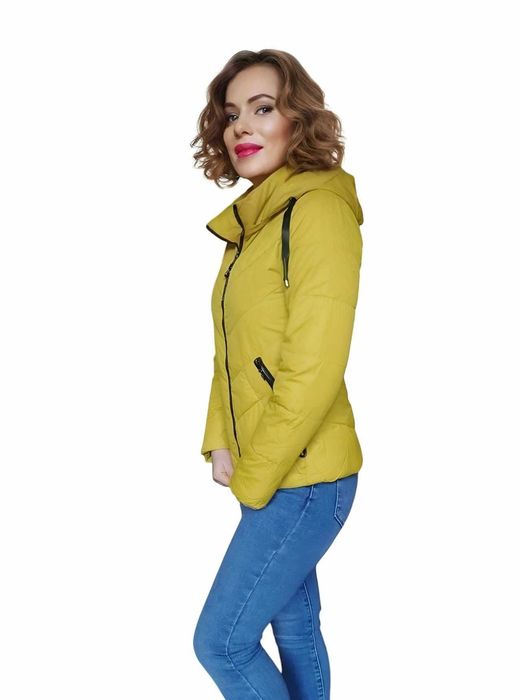 NOWA kurtka wiosenna damska kurtka PRZEJŚCIOWA MUSZTARDOWA ŻÓŁTA L 40