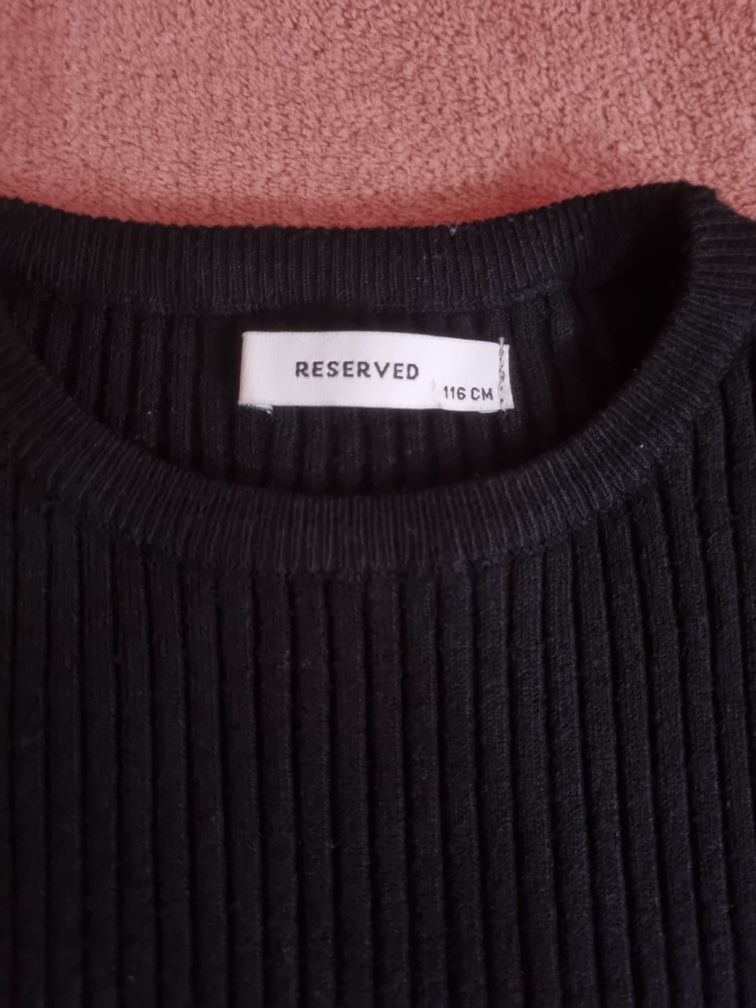 Śliczny czarny sweterek dla dziewczynki Reserved roz.116