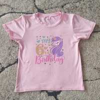 Urodziny 6 bluzka birthday jednorożec