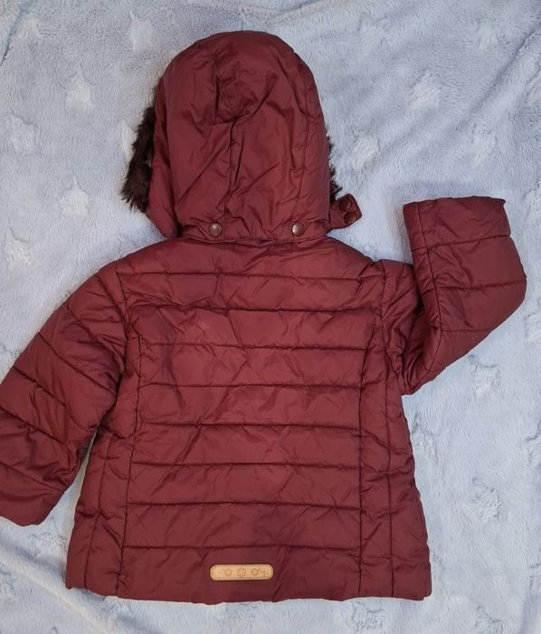 Kurtka h&m 92 bordowa polar ocieplana zimowa
