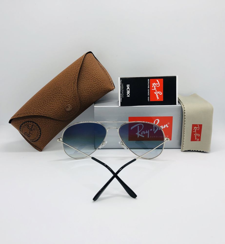 Солнцезащитные очки Ray Ban Aviator 3026 Silver-Blue Grade 62мм стекло