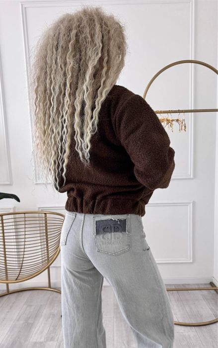 Бомбер жіночий барашек . Кофта на пуговках. Кашемір Букле