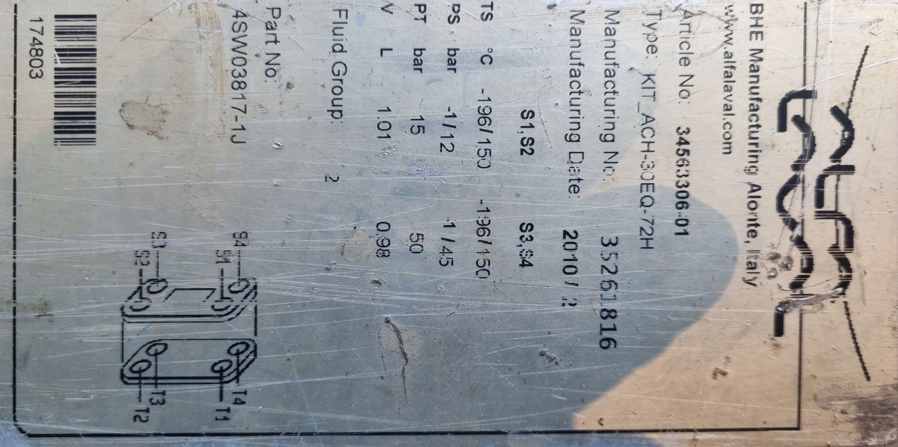 Wymiennik płytowy ALFA LAVAL ACH-30EQ-72H