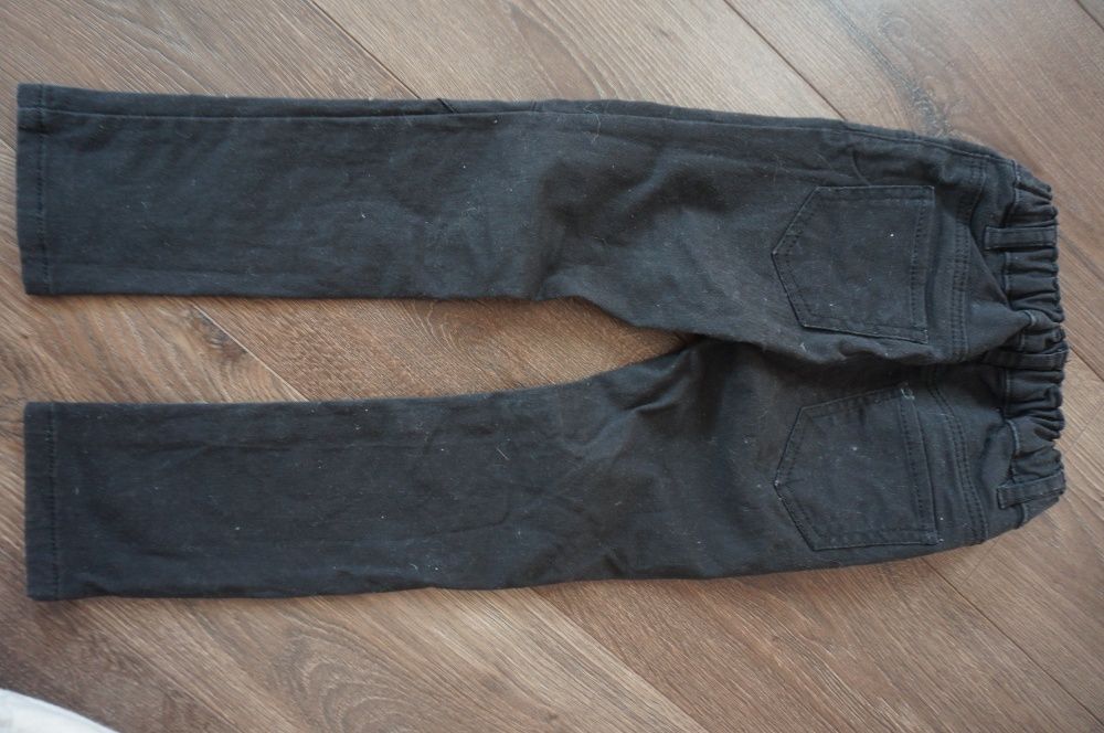 kompler next i h&m idealne spodnie czarne bluzka r.98