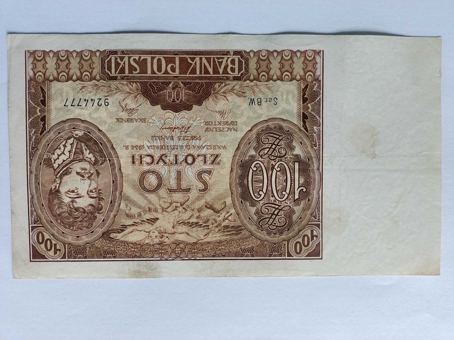 100 Złotych 1934 oryginał