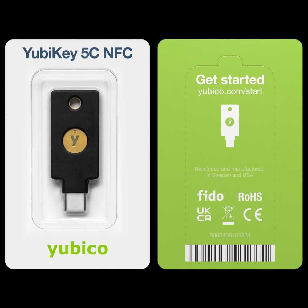 Klucz zabezpieczający Yubico Yubikey 5C NFC USB-C czarny