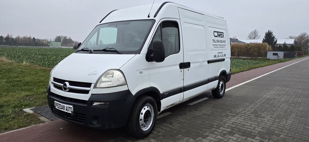 Opel Movano 2.5D 2007r 2x boczne drzwi średniak podwyższony