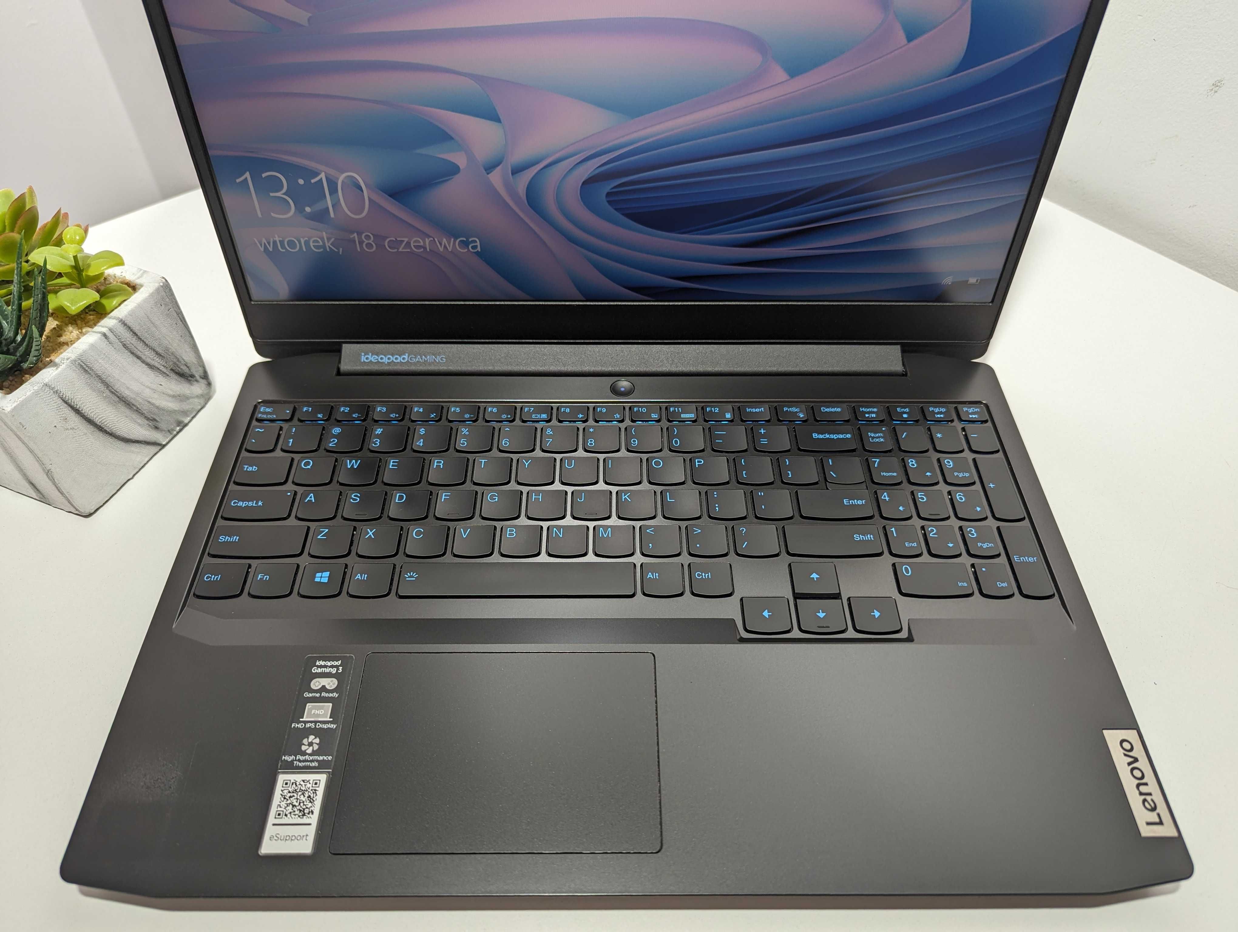 LAPTOP GAMINGOWY Lenovo Ideapad Gaming GTX 1650 Ti i5-10300H 16 ram