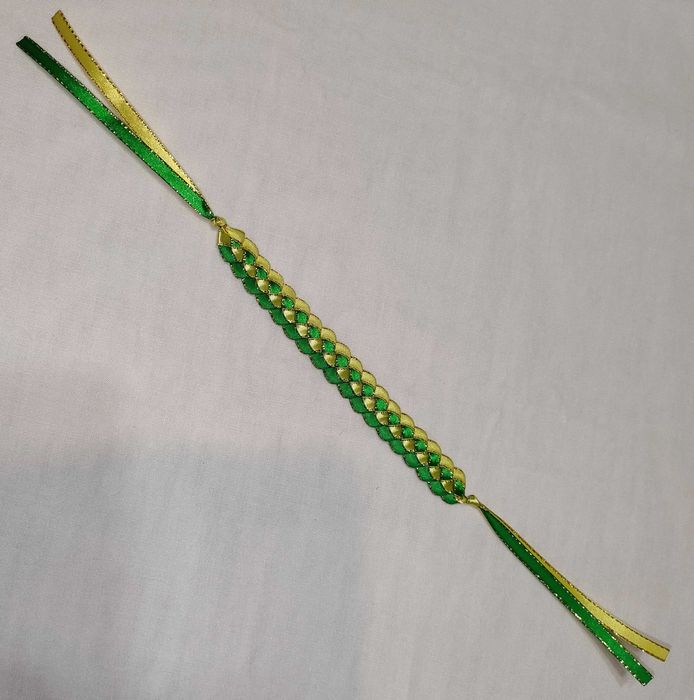 Bransoletka z satynowych wstążek handmade