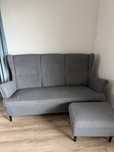 Strandmon ikea sofa + podnóżek