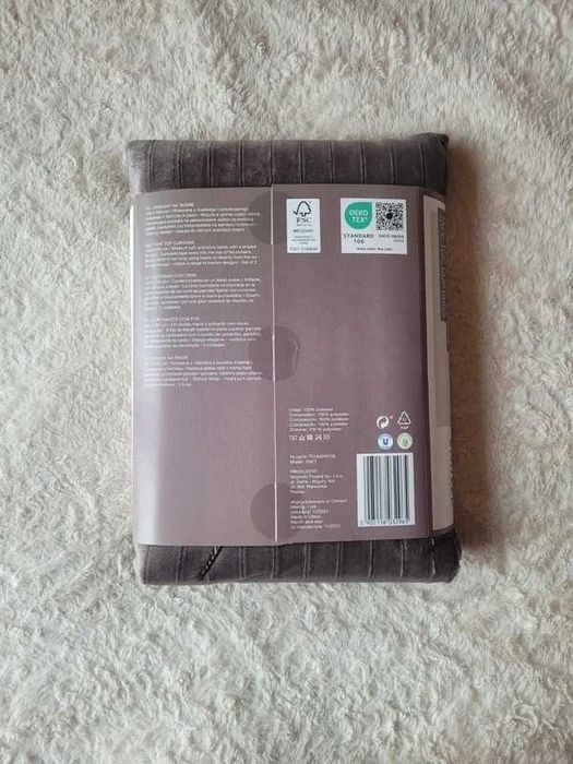 Zasłony aksamitne na taśmie Smukee Home 135x250cm welurowe szare 2 szt