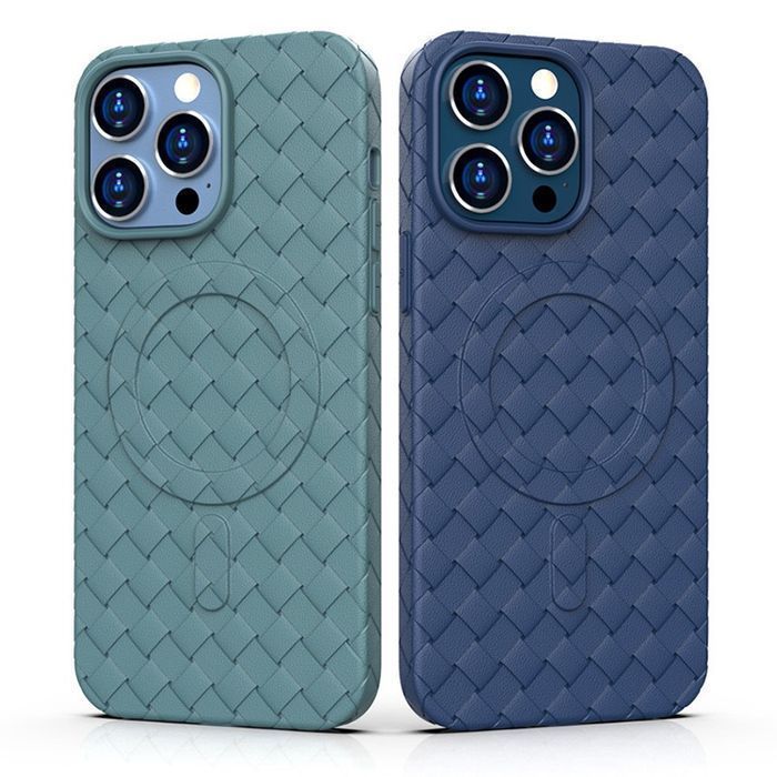 Plecione Etui Magsafe Woven Case Do Iphone 13 Pro Max - Granatowe