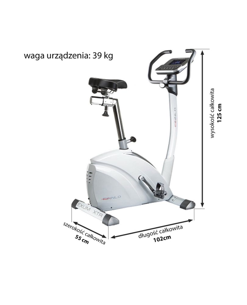 Rower treningowy, stacjonarny Exum Xtr Bt Finnlo, gwarancja 2 lata .