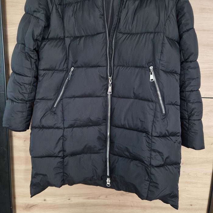 Czarna kurtka zimowa 42 XL pikowana