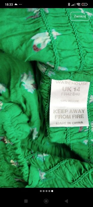 Śliczna zielona bluzeczka  z viscozay