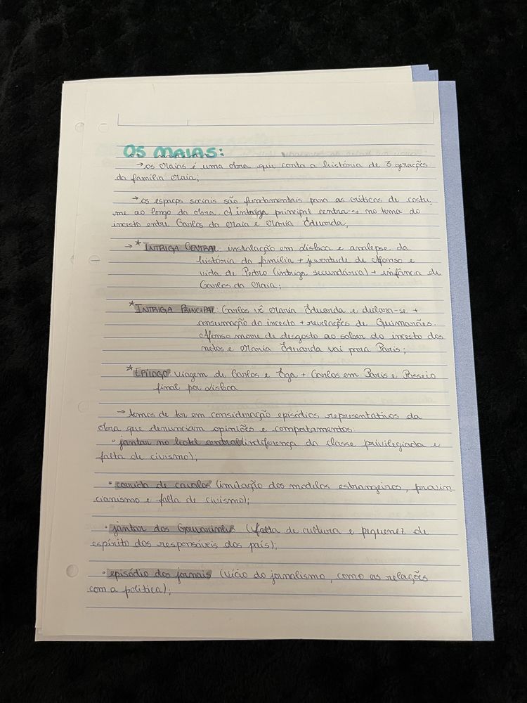 Resumos de obras de Português