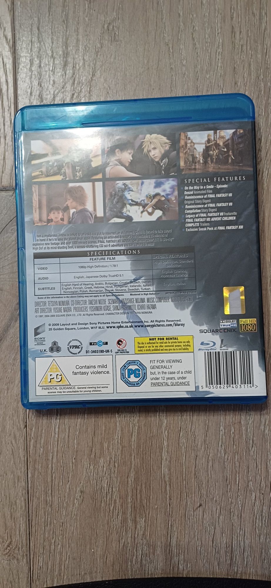 Final fantasy VIII Advent Children Blu-ray napisy pl
